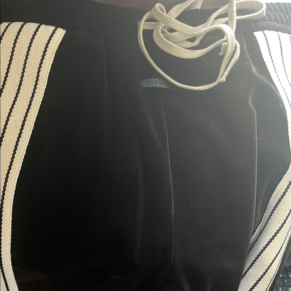 Black and White Striped Pants